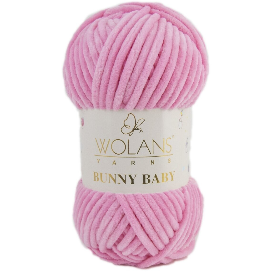 Wolans Bunny Baby 100-06 Rozā – šenila dzija